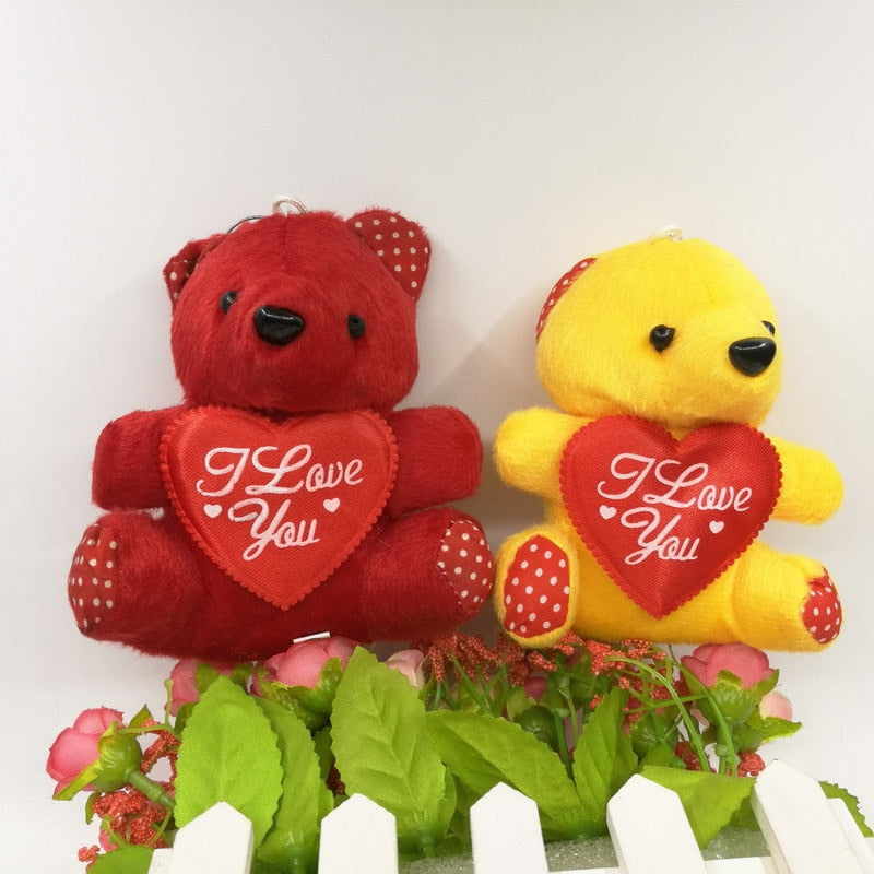 5Pcs Mini Love Soft Teddy Bear Stuffed Animal Plush Toys Bear For Valentine&#39;s Day Gifts Birthday Gifts Mobile phone key pendant - Executive-Skincare