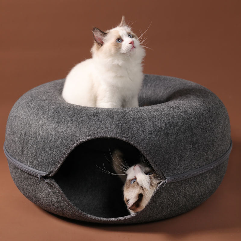 Pet Cats Tunnel Interactive Play Toy Cat bed Dual Use Indoor Toys Kitten Exercising Products Cat Training Toy - Executive-Skincare