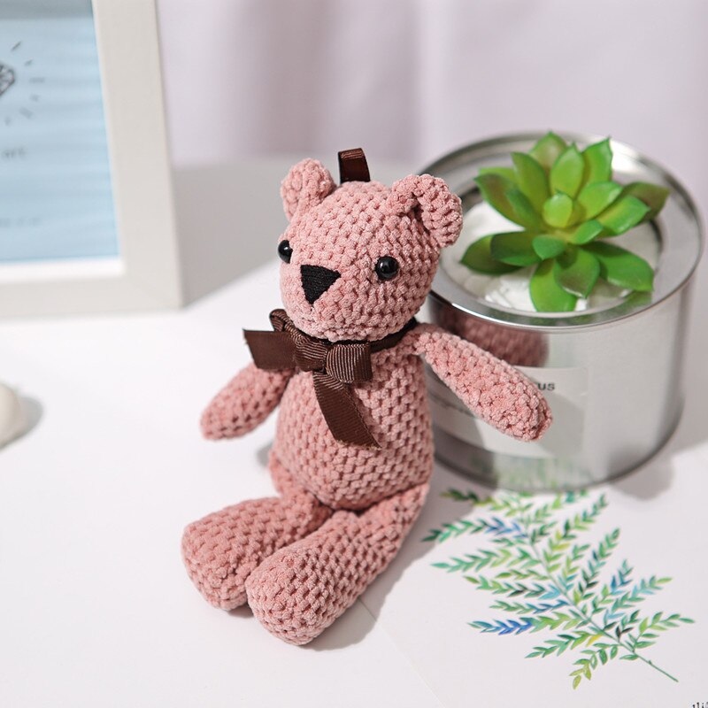 Teddy Bear Stuffed Plush Toys Baby Cute Keychain Pendant  Dolls Children lovely Bear Toys Gifts Birthday Wedding Party Decor - Executive-Skincare