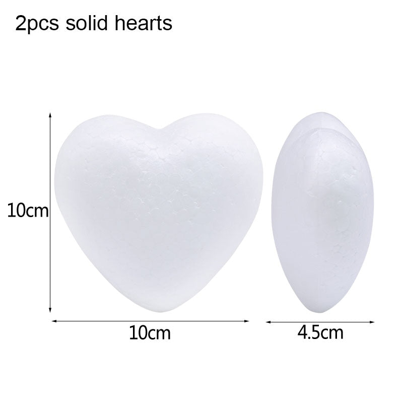 Polystyrene Styrofoam Foam Bear White Heart Ball DIY Rose Bear Craft For Birthday Party Wedding Decoration Christmas Ornament - Executive-Skincare