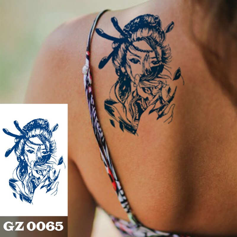 1Pcs Ink Juice Butterfly Text Tattoos Body Art Waterproof Temporary Tattoo Sticker For Men Women - Executive-Skincare