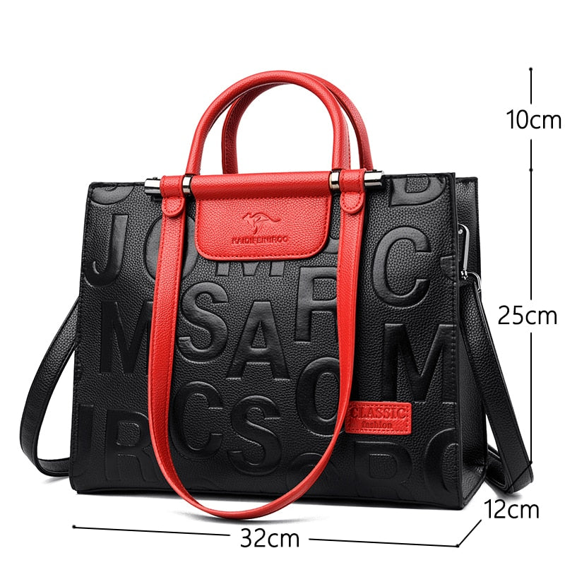 Brand Luxury Designer Shoulder Bags 2023 New Women&#39;s Large Capacity Vintage Tote Bags Women&#39;s Soft Leather Messenger Handbags - Executive-Skincare