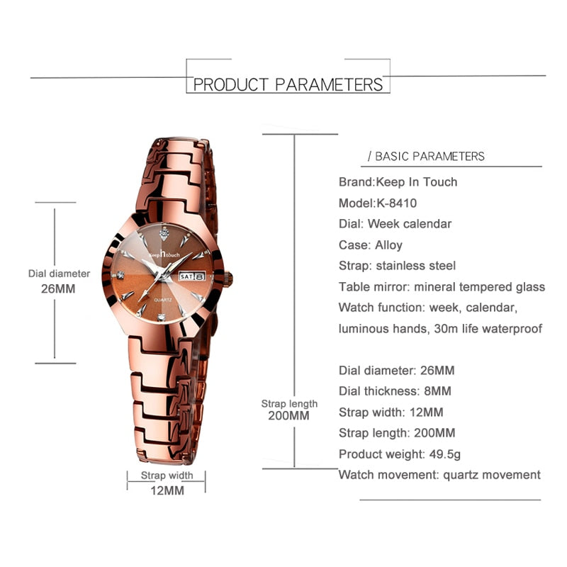 High Quality Watches Women Fashion Watch 2022 Luxury Brand Quartz Ladies Watch Small Dial Calendar Bracelet Watch Montre Femme - Executive-Skincare