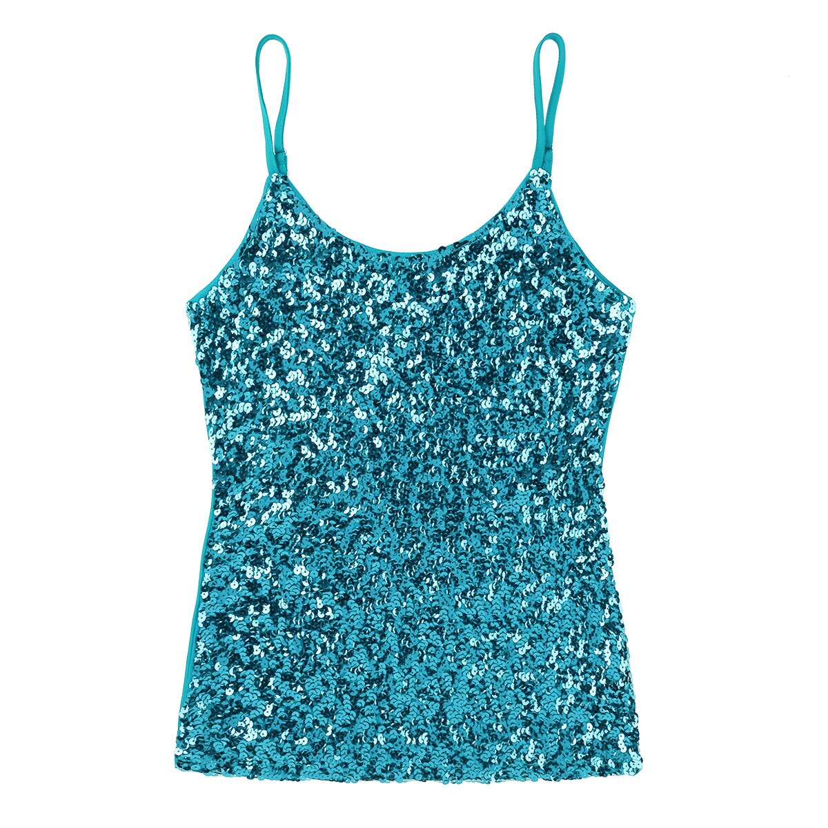 Sequins Women Vest Tops Fashion Shimmer Flashy Embellished Halter Neck Sleeveless Tank Tops for Night Clubwear Stage Performance - Executive-Skincare