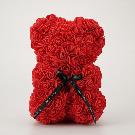 Valentines Day Gift 25Cm Red Rose Teddy Bear Soap Foam Artificial Flower Bea - Executive-Skincare