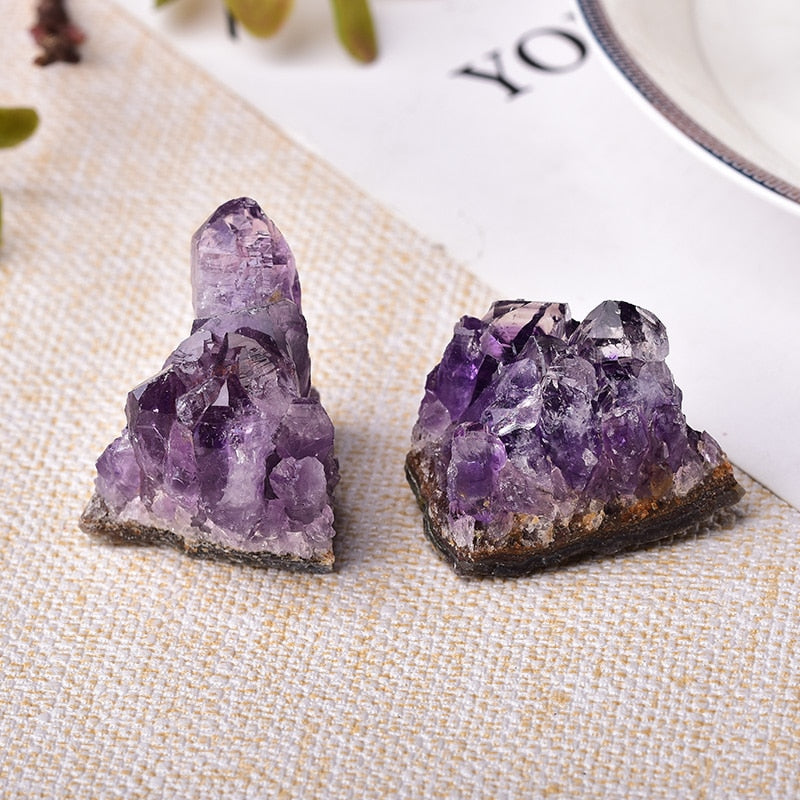 1PC Natural Amethyst Crystal Cluster Quartz Raw Crystals Healing Stone Decoration Ornament Purple Feng Shui Stone Ore Mineral - Executive-Skincare