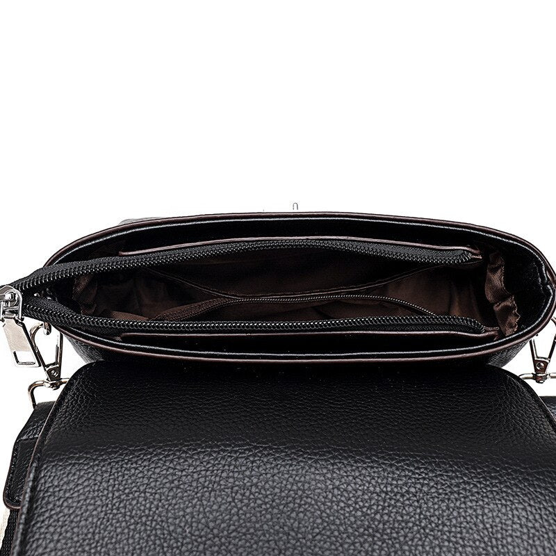 High Quality Genuine Leather Crossbody Bags Fashion Real Cowhide Wide Strap Messenger Bag Small Female Purse Phone Bags - Executive-Skincare