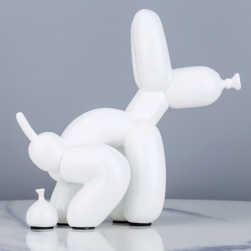 Creative Poop Balloon Dog Statue Home Decoration  Modern nordic Cute Animal Resin Art Sculpture Crafts Desktop Decors Ornaments - Executive-Skincare