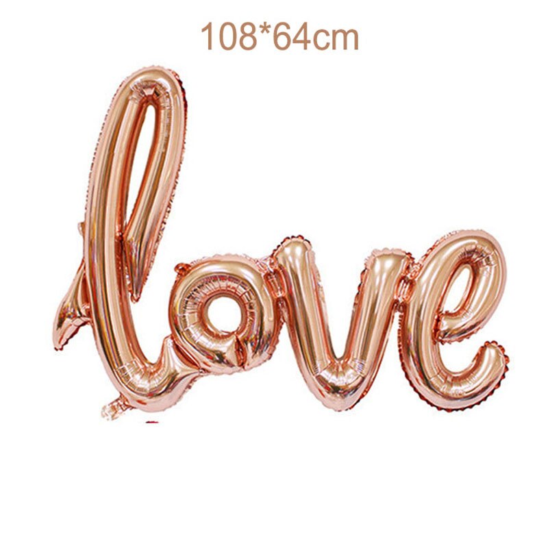 18inch Round White Gold Glitter Print Mr & Mrs LOVE foil Balloons bride to be marriage Wedding Decor Valentine Day Supplies - Executive-Skincare