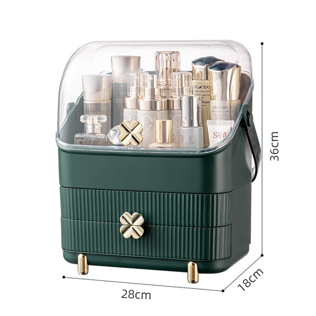 Fashion Big Capacity Cosmetic Storage Box Waterproof Dustproof Bathroom Desktop Beauty Makeup Organizer Skin Care Storage Drawer - Executive-Skincare