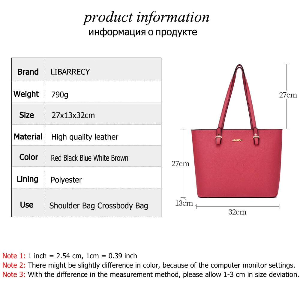 Soild Color Designer High Quality Leather Women&#39;s Composite Bag Multi Function Ladies Handbag 2021 Women Shoulder Messenger Bags - Executive-Skincare