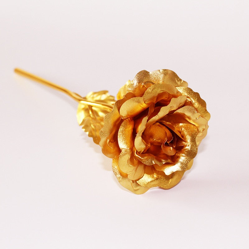 YO CHO 24K Plated Gold Rose Artificial Flower 24K Foil Rose Galaxy Box Birthday Valentine Mother&#39;s Day Christmas Creative Gift - Executive-Skincare