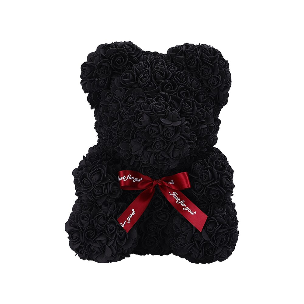 Dropshipping 40cm Rose Bears Artificial Handmade Rose Heart Teddy Bear Valentine Wedding Mothers Day Gift for Women Wholesale - Executive-Skincare