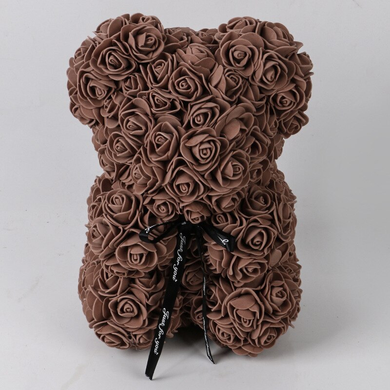 2022 Dropshipping 25cm Rose Bear Artificial Flower Rose Teddy Bear Mothers Valentine&#39;s Day Christmas Birthday Gift Wedding Decor - Executive-Skincare