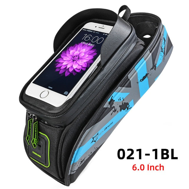 ROCKBROS Below 6.5&quot; Phone Bicycle Bags Waterproof 1.7L Top Tube Handlebar Bag Large Capactity Touch Screen Bike Phone Bag - Executive-Skincare