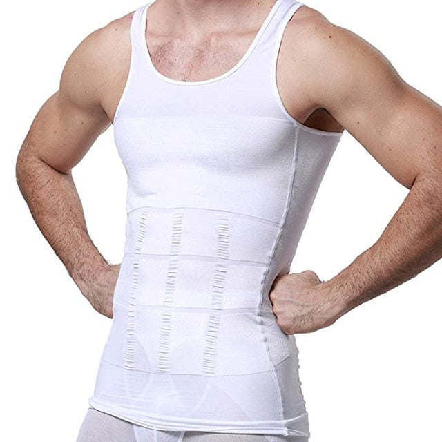 Men's Slimming Shaper Posture Vest Male Corrector Compression Body Building Fat Burn Chest Tummy Corset - Executive Quality Store