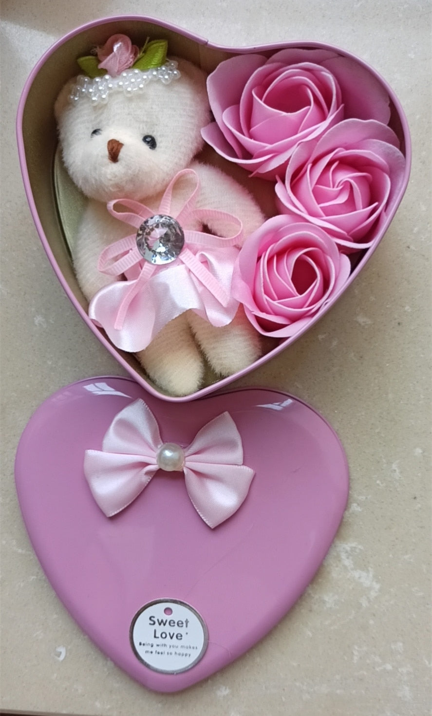 Hot sale Stuffed Animal toys cartoon Teddy Bear plush Doll Heart-Shaped gift box Romantic Wedding Valentine gift - Executive-Skincare