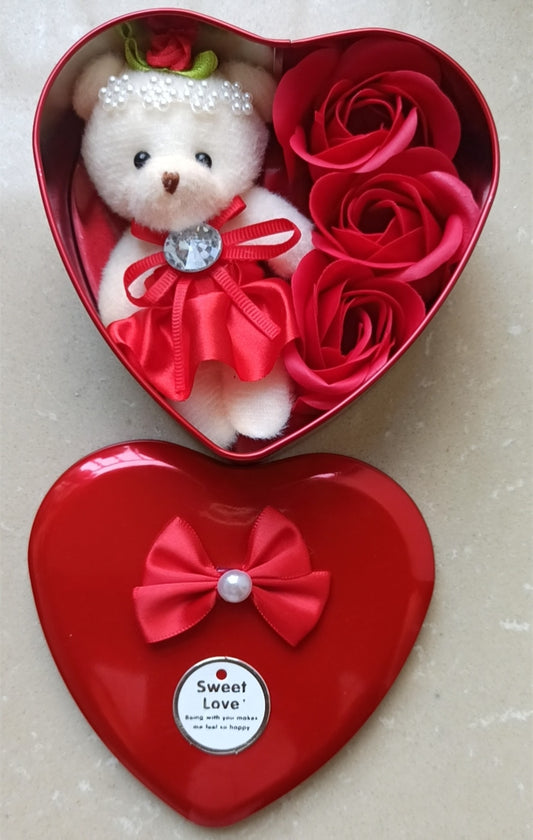 Hot sale Stuffed Animal toys cartoon Teddy Bear plush Doll Heart-Shaped gift box Romantic Wedding Valentine gift - Executive-Skincare