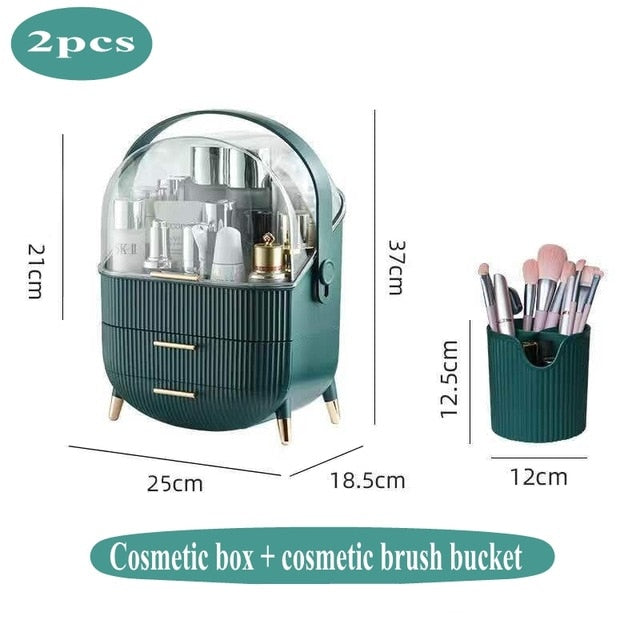 Fashion Big Capacity Cosmetic Storage Box Waterproof Dustproof Bathroom Desktop Beauty Makeup Organizer Skin Care Storage Drawer - Executive-Skincare