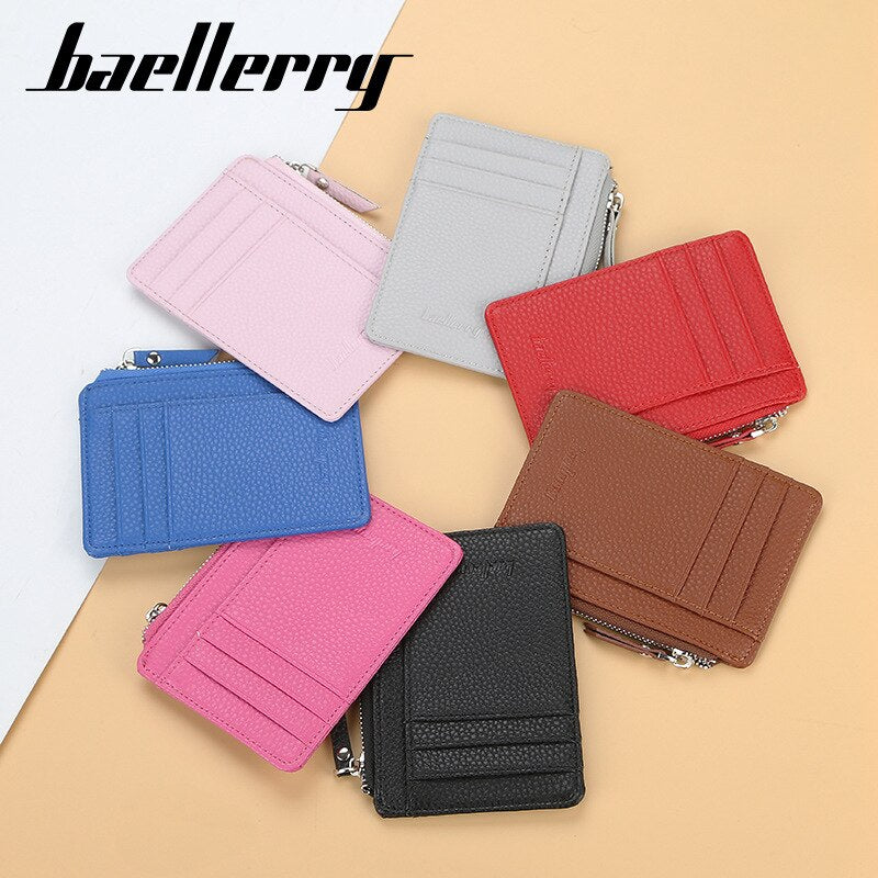 2021 New Mini Women Wallets Card Wallets Name Engraving Zipper PU Leather Top Quality Fashion Female Purse Card Holder Wallet - Executive-Skincare