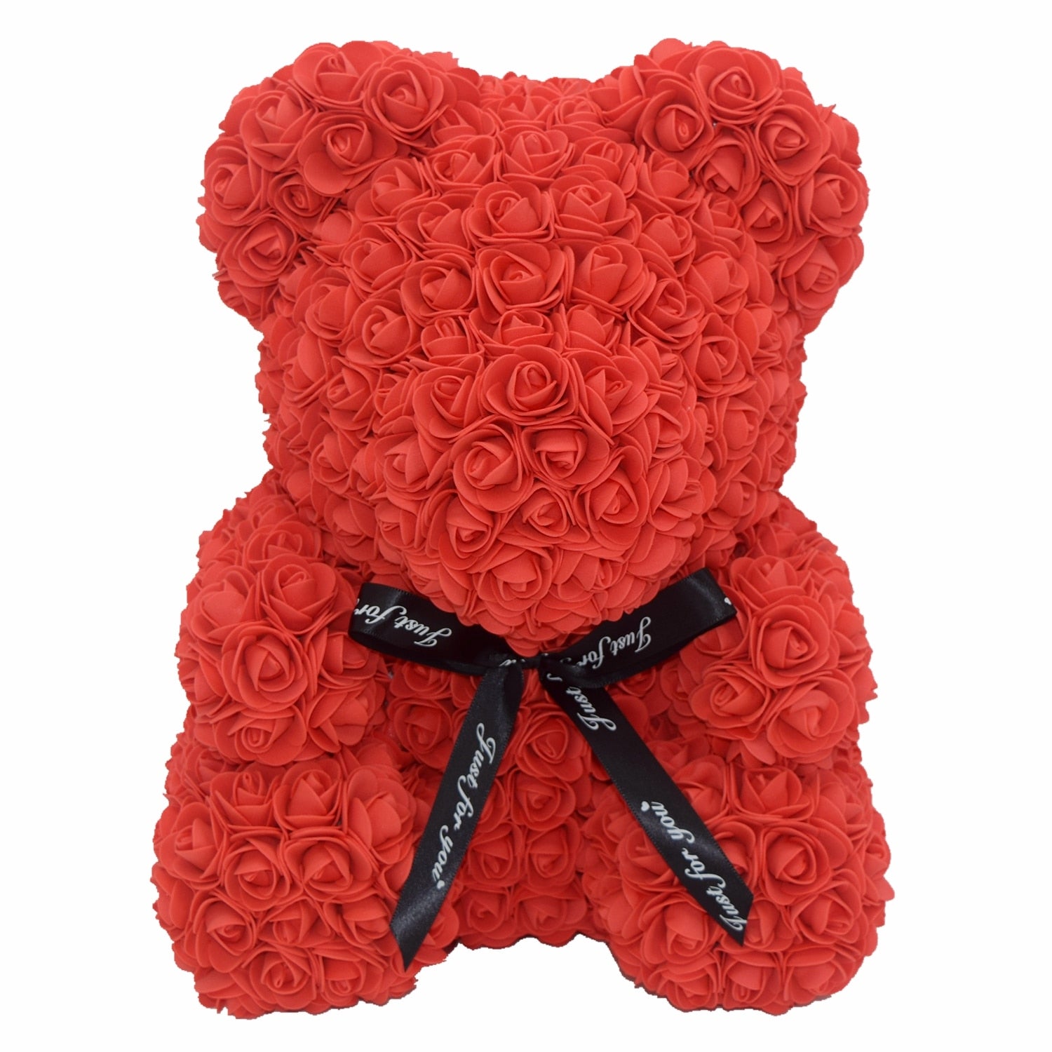 DropShipping 40cm 16Inches Rose Bear Artificial  Foam Flower Handmad Teddy For Women Valentine&#39;s Wedding Birthday Christmas Gift - Executive-Skincare