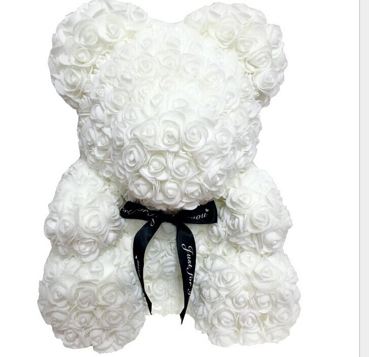 2021 New Style 37cm / 23cm Cute Teddy Bear Rose Flower Artificial Decoration Christmas Gift Female Valentine&#39;s Day Gift DropShip - Executive-Skincare