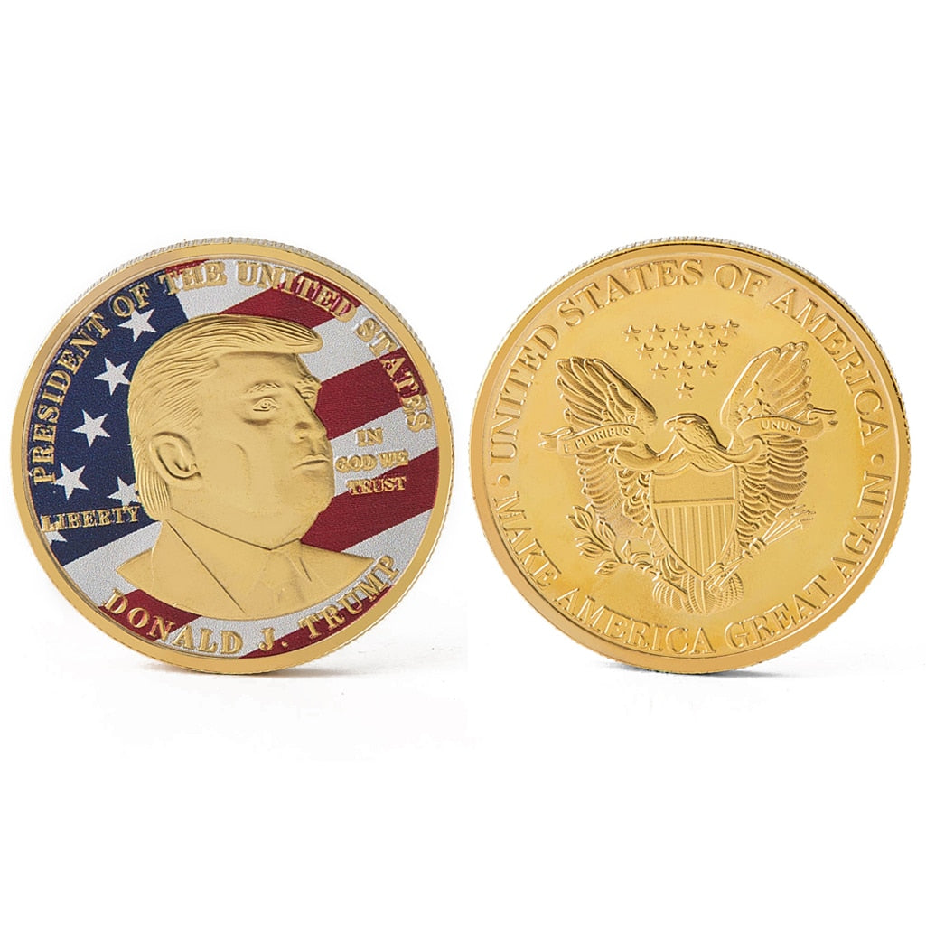 2020 Hot Sale Donald Trump President Historical Coin Gold Silver Plated Bitcoin Collectible Gift Bit Coins Memorabilia - Executive-Skincare