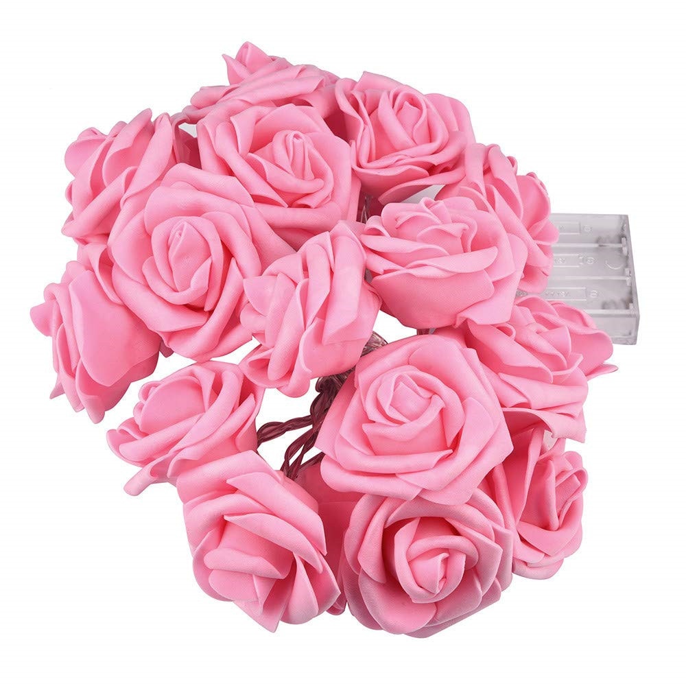 USB/Battery Operated 10/20/40 LED Rose Flower String Lights Artificial Flower Bouquet Garland for Valentine&#39;s Day Wedding Party - Executive-Skincare