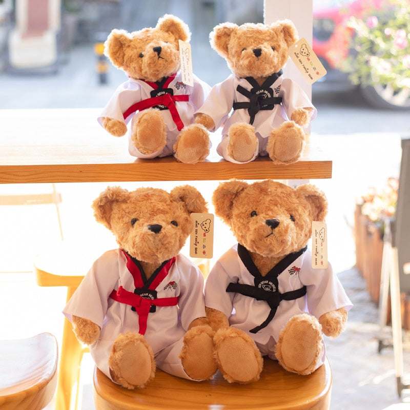 25/35cm New Cute Teddy Bear Taekwondo Bear Cub Doll Couple Kid&#39;s Small Teddy Plush Toy Valentine Xmas Birthday gift For Kids - Executive-Skincare