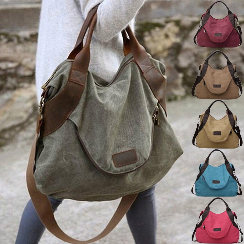 2022 Women Bag Large Big Capacity Women Casual Tote Handbag Female Shoulder Bag Canvas Crossbody Lady&#39;s Hand bags Shopping Bag - Executive-Skincare