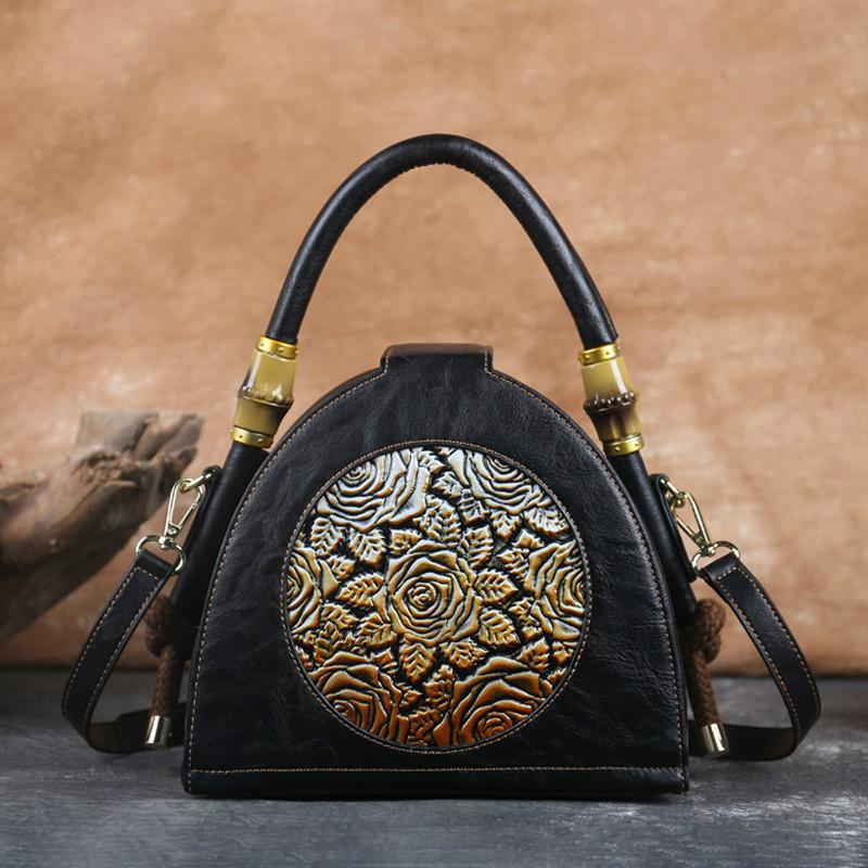 MOTAORA Retro Women Bag Handmade Embossed Handbag For Women High Quality Leather Shoulder Bag Ladies Luxury Vintage Bags Female - Executive-Skincare