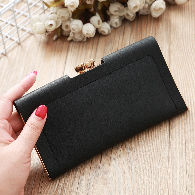 Crown Style Women Wallets Hasp Lady Moneybags Zipper Coin Purse Woman Envelope Wallet Money Cards ID Holder Bags Purses Pocket - Executive-Skincare