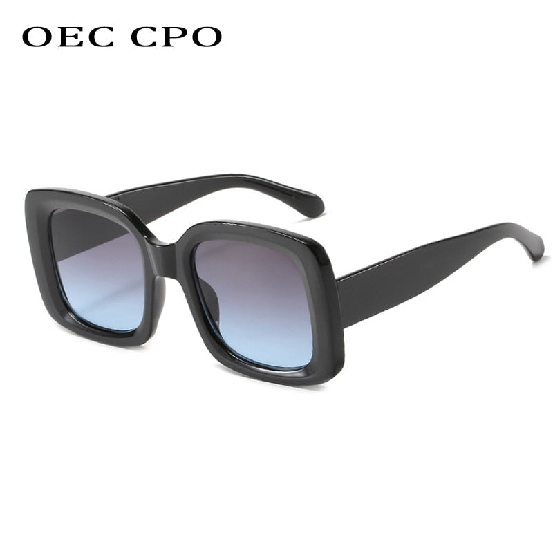 OEC CPO Lady Steam punk Square Sunglasses For Men Fashion Black Sunglasses Women Shades UV400 Ladies Eyeglasses O851 - Executive-Skincare