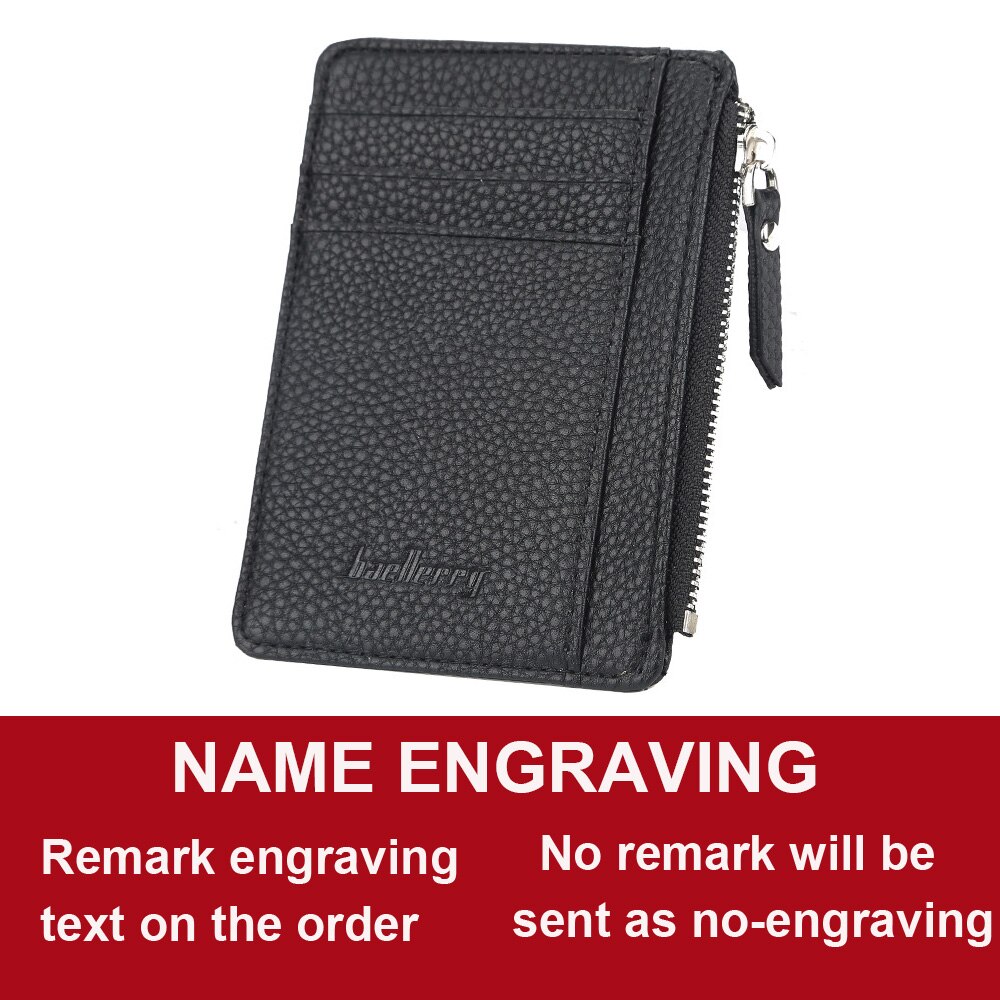 2021 New Mini Women Wallets Card Wallets Name Engraving Zipper PU Leather Top Quality Fashion Female Purse Card Holder Wallet - Executive-Skincare