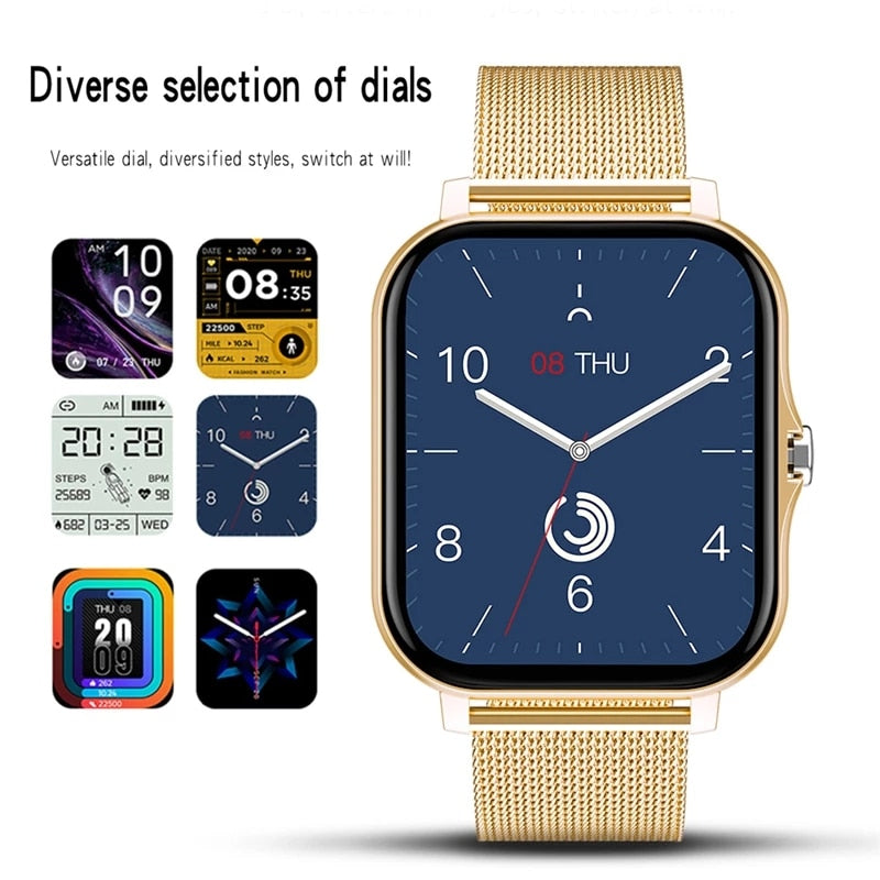 2022 New Women Smart watch Men 1.69&quot; Color Screen Full touch Fitness Tracker Bluetooth Call Smart Clock Ladies Smart Watch Women - Executive-Skincare