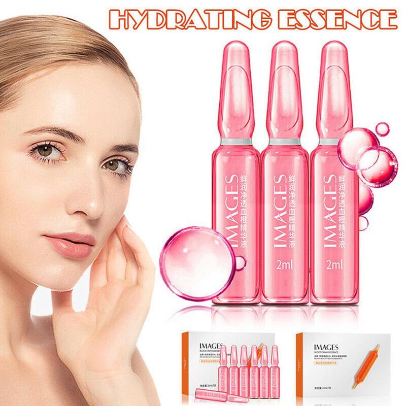 7pcs Dark Spot Corrective Ampoule Set Orange Vitamin &amp; Hyaluronic Acid Moisturizing Soothes Lifts Firmness Face - Executive-Skincare