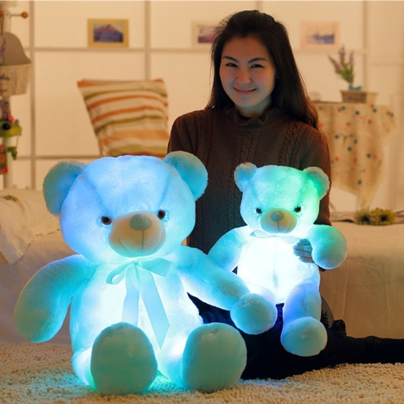 32-75CM Luminous Creative Light Up LED Teddy Bear Stuffed Animal Plush Toy Colorful Glowing Teddy Bear Christmas Gift for Kid - Executive-Skincare