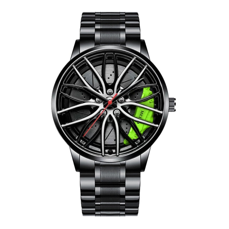 Mens Luxury Watches Sports Car Watches 3D Sport Rim Hub Wheel Wristwatch Car Quartz Men&#39;s Watches Creative Relogio Masculino - Executive-Skincare