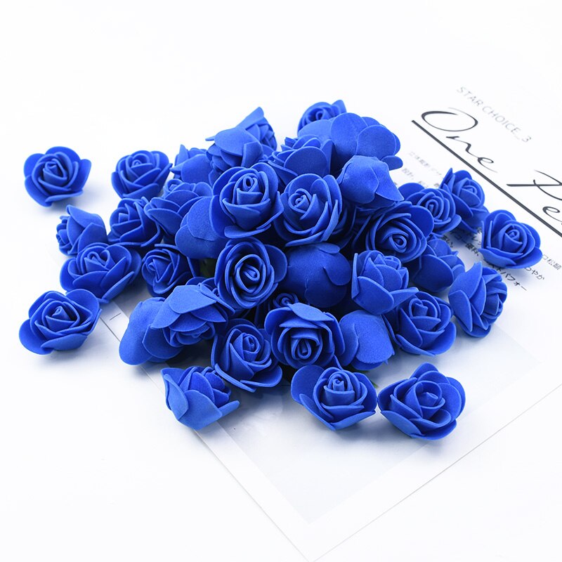 100pcs Wedding Teddy Bear of Roses Diy Gift Valentine Day Present Artificial Flowers New Year Christmas Decoration for Home - Executive-Skincare