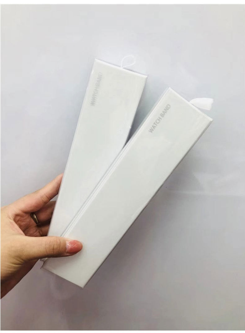 Simple Portable Strap Box Case for Apple Watch Band Paper Pack Box 38/40/42/44MM for Series Leather Silicone Nylon Milanese Band - Executive-Skincare