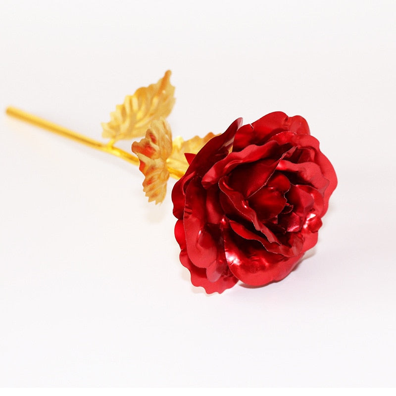 YO CHO 24K Plated Gold Rose Artificial Flower 24K Foil Rose Galaxy Box Birthday Valentine Mother&#39;s Day Christmas Creative Gift - Executive-Skincare