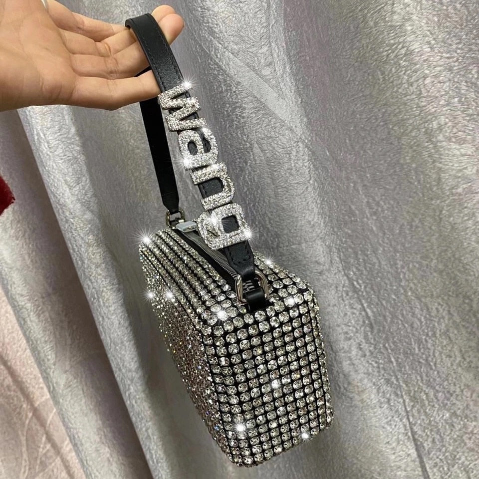 2022 AW New Rhinestone Handbag for Women Bag Diamonds Shoulder Bag Purse Ladies Female Crossbody Bag shining diamond bag - Executive-Skincare