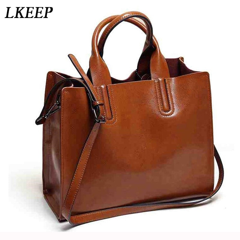 Leather Handbags Big Women Bag High Quality Casual Female Bags Trunk Tote Crossbody Shoulder Bag Ladies Large Bolsos - Executive-Skincare