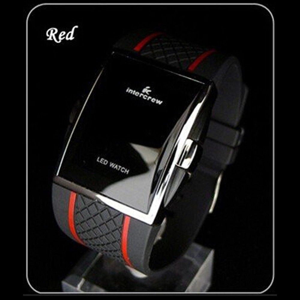 New Black Led Digital Military Watches Men Wristwatches Luxury Brand Curved Screen Fashion Sports Watches Male Electronic Clock - Executive-Skincare