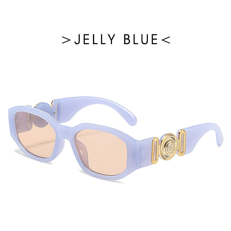 Fashion Brand Design Vintage Small Rectangle Sunglasses Women Men Retro Cutting Lens Gradient Square Sun Glasses Female UV400 - Executive-Skincare