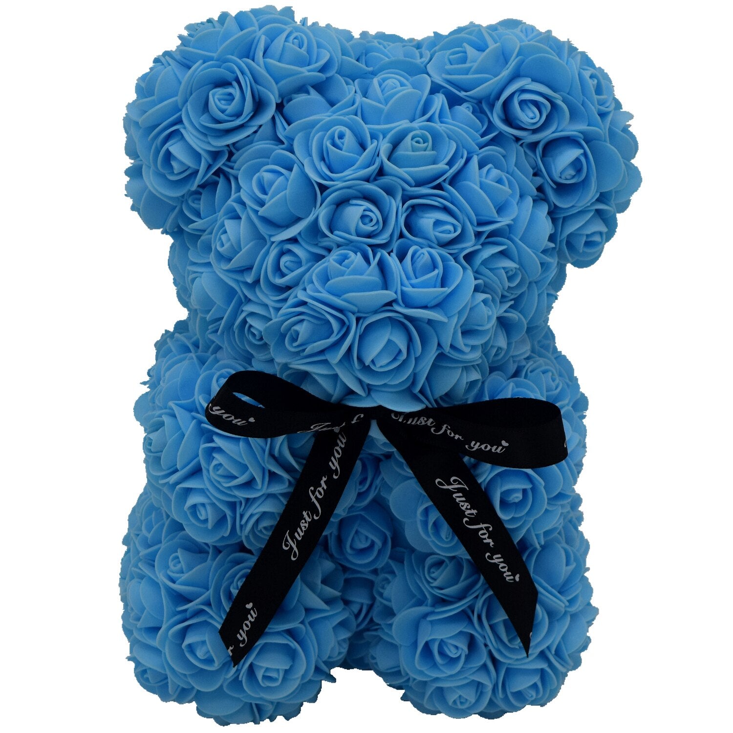 Rose Bear 25cm 10 Inches Artificial PE Foam Flower Teddy Handmade Gift for Valentine Birthday Girlfriend Wedding Decoration - Executive-Skincare