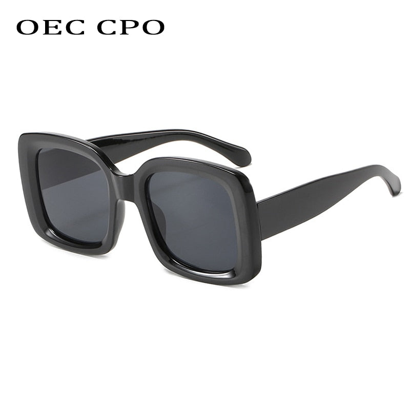 OEC CPO Lady Steam punk Square Sunglasses For Men Fashion Black Sunglasses Women Shades UV400 Ladies Eyeglasses O851 - Executive-Skincare