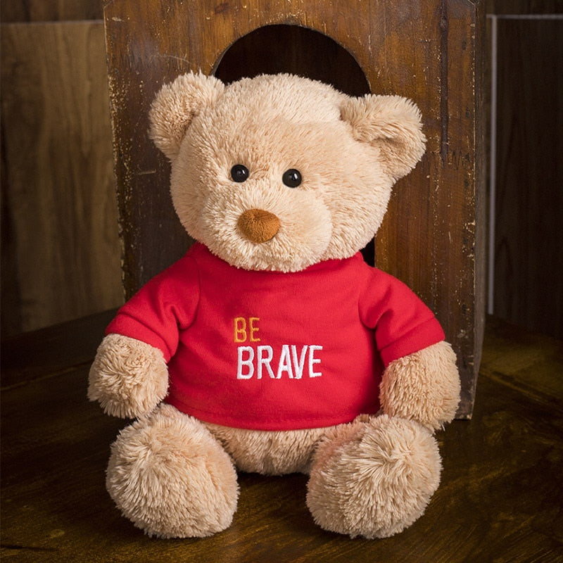 Message Bear Stuffed Animals Plush Toy I Love You Teddy Bear with Removable T-Shirt Gift for Kids, 11&quot; - Executive-Skincare