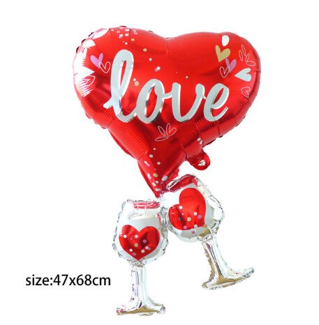 I Love You Kiss Me Lips Love Foil Balloon For Valentines Day Decoration Wedding Anniversary Inflatable Balloon Birthday Gifts - Executive-Skincare