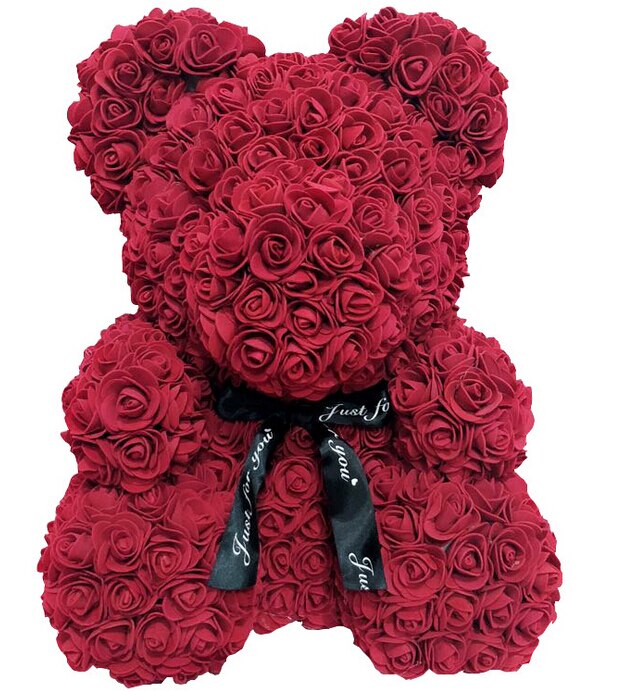 2021 New Style 37cm / 23cm Cute Teddy Bear Rose Flower Artificial Decoration Christmas Gift Female Valentine&#39;s Day Gift DropShip - Executive-Skincare